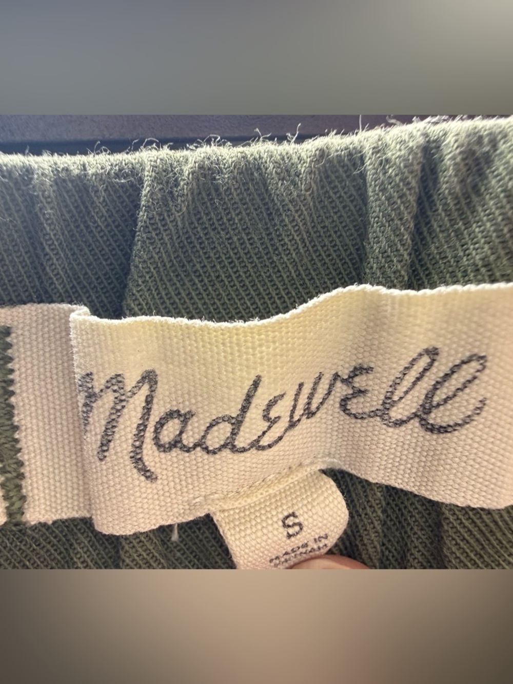 Madewell Olive Green Pull On Shorts Womens Small Elastic Waist Casual - Picture 3 of 6